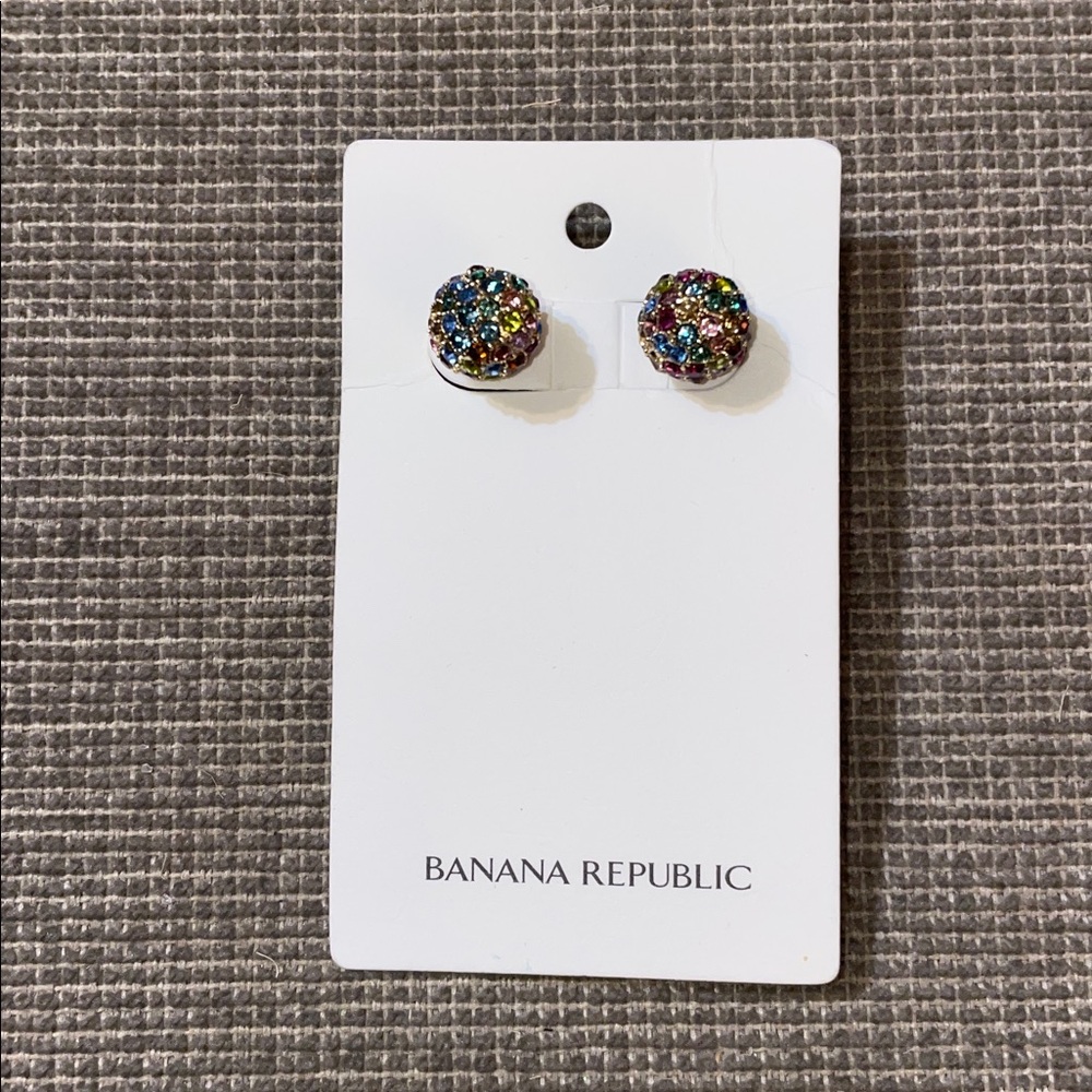 Banana Republic Glittering Multicolor Stud Earrings